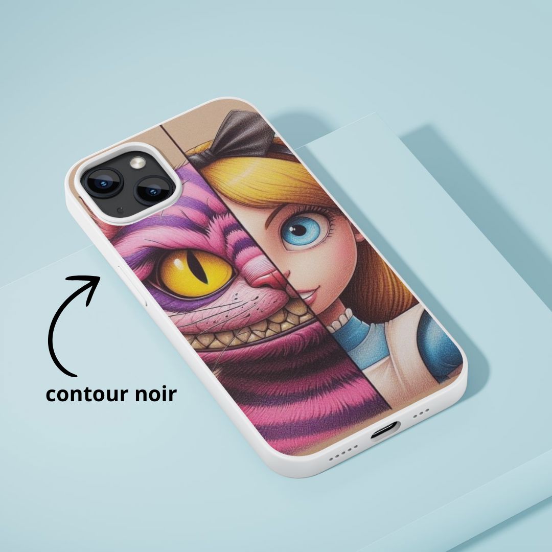 Alice x Cheschire - Coque de téléphone | Double face Coque de téléphone Disney Shop | Anylem Beauty
