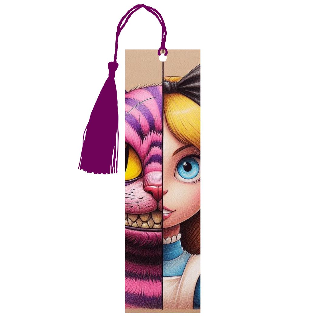 Alice x Cheschire - Marque-Pages avec prénom Marque-page Disney Shop | Anylem Beauty