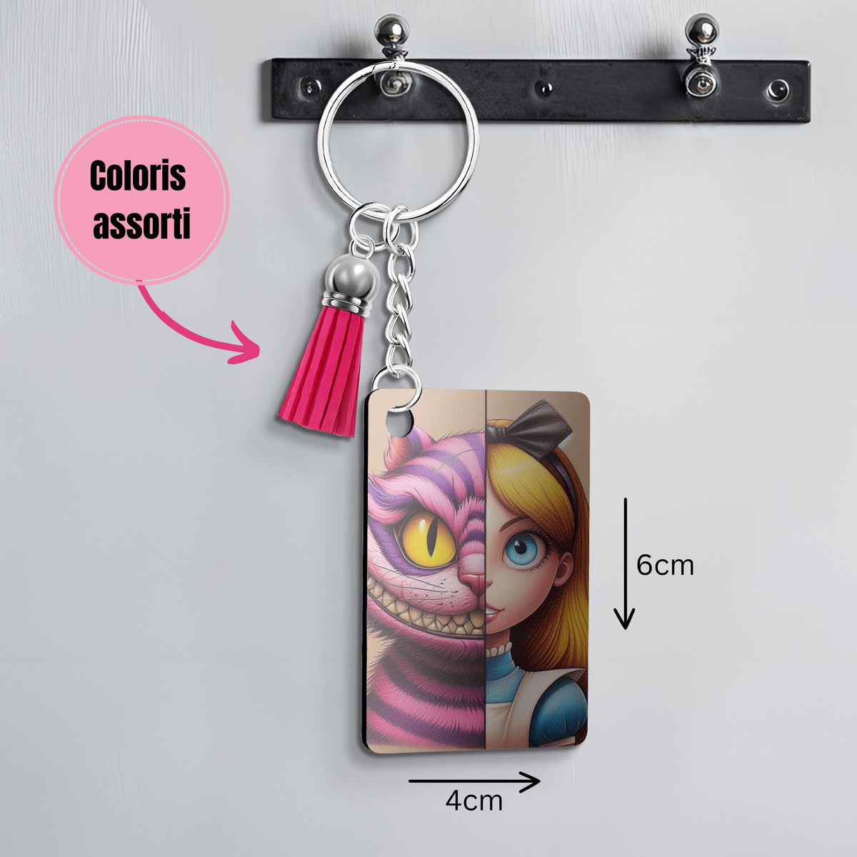 Alice x Cheschire - Porte Clé avec prénom Porte-clés Disney Shop | Anylem Beauty