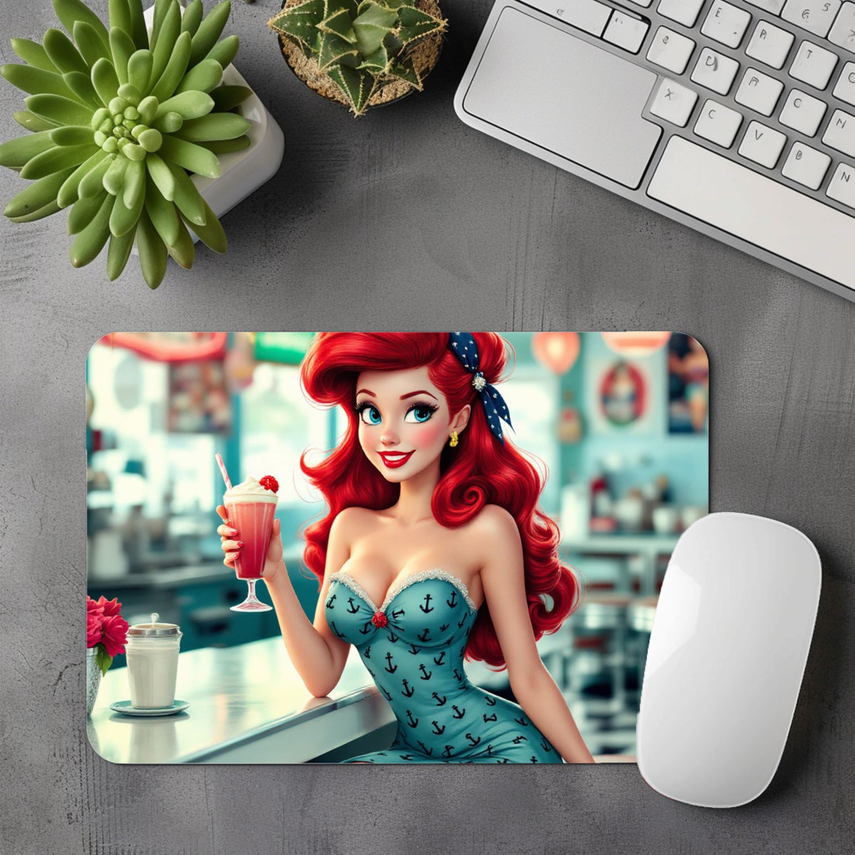 Ariel - Tapis de souris | Rockabilly Tapis de souris Disney Shop | Anylem Beauty