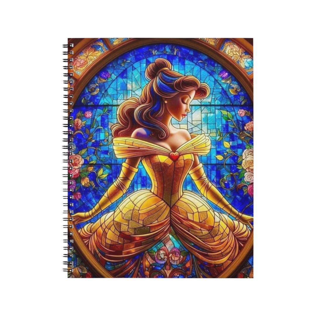 Belle - Carnet spirale A5 | Vitrail Carnets et bloc-notes Disney Shop | Anylem Beauty