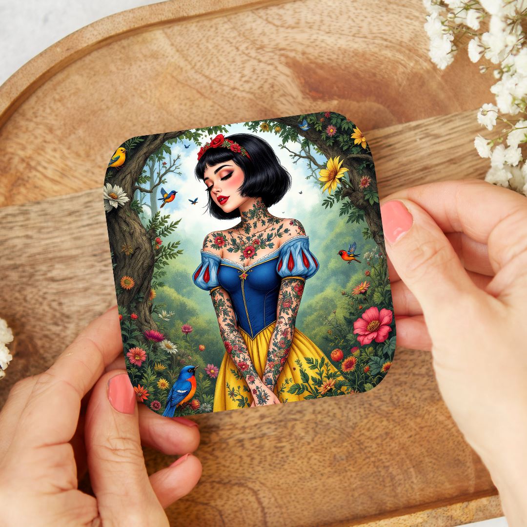 Blanche Neige - Dessous de verre | Tatouage Dessous de verres Disney Shop | Anylem Beauty