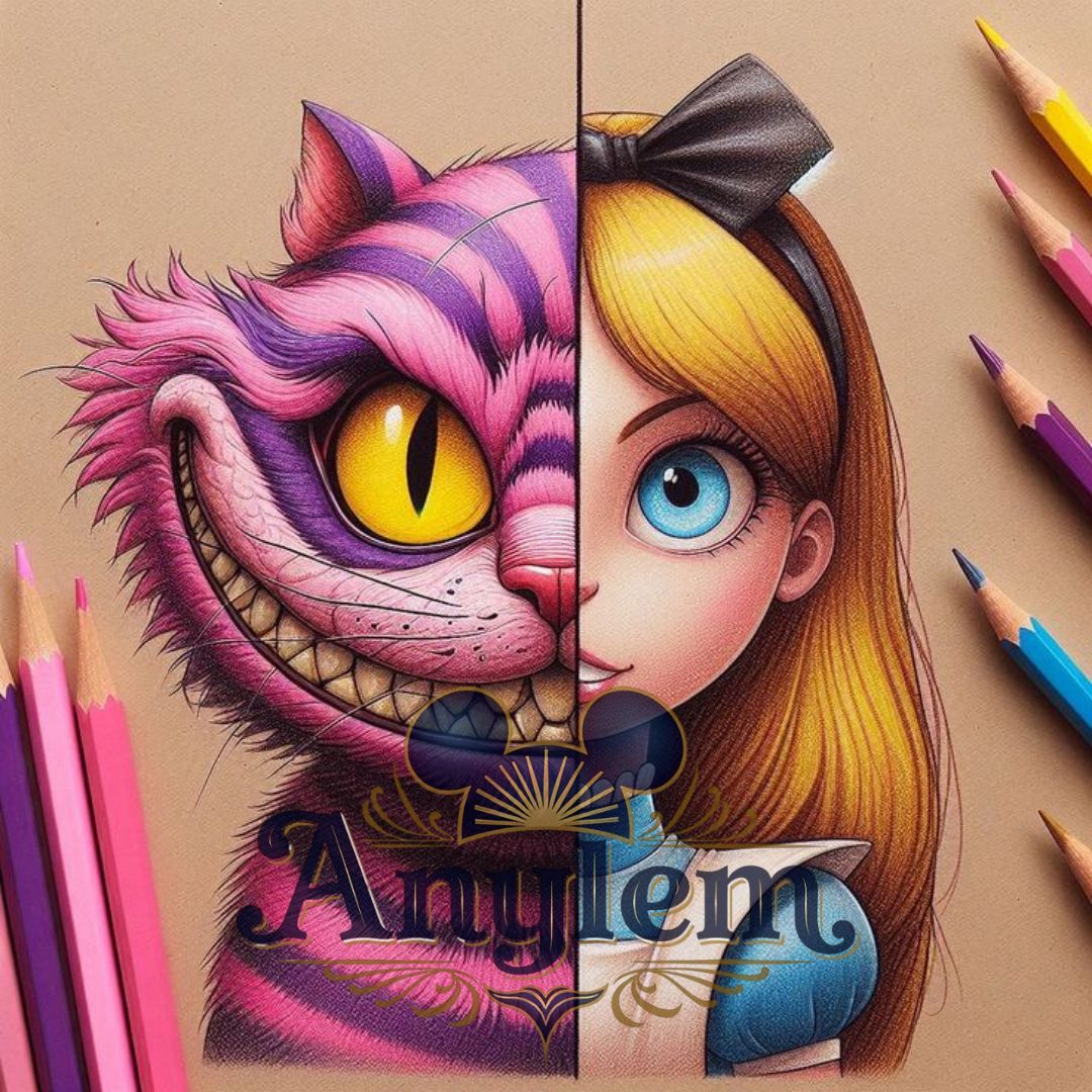 Chechire x Alice - Personnalisation | Double-face Personnalisation Disney Shop | Anylem Beauty