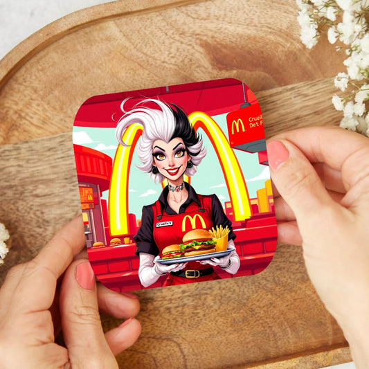 Cruella - Dessous de verre | Fastfood Dessous de verres Disney Shop | Anylem Beauty