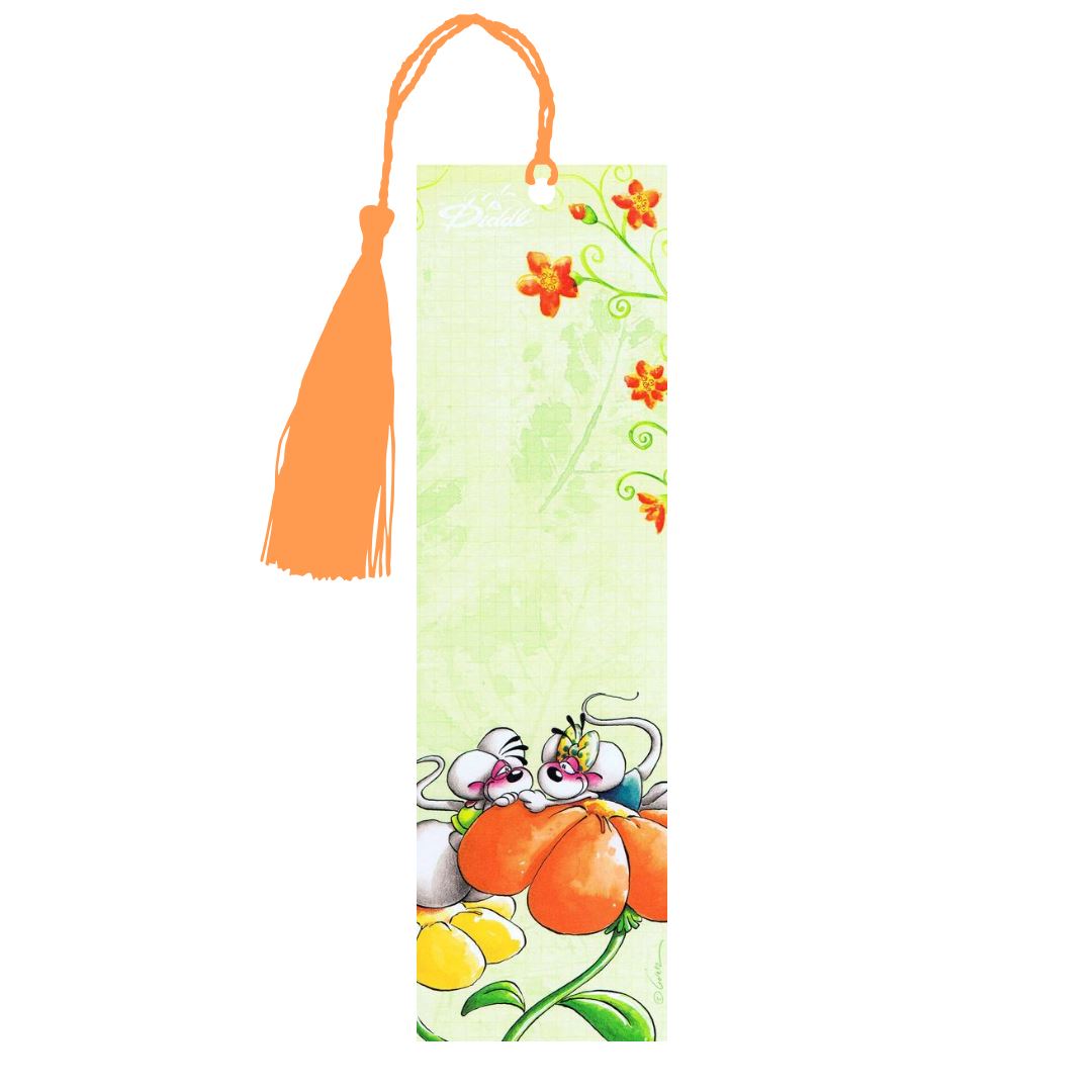 Diddl & Diddlina - Marque-Pages avec prénom | Fleur Orangée Marque-page Disney Shop | Anylem Beauty
