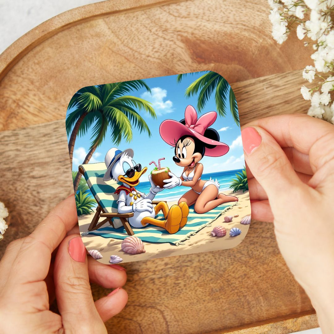 Donald & Minnie - Personnalisation | Plage Personnalisation Disney Shop | Anylem Beauty Dessous de verres