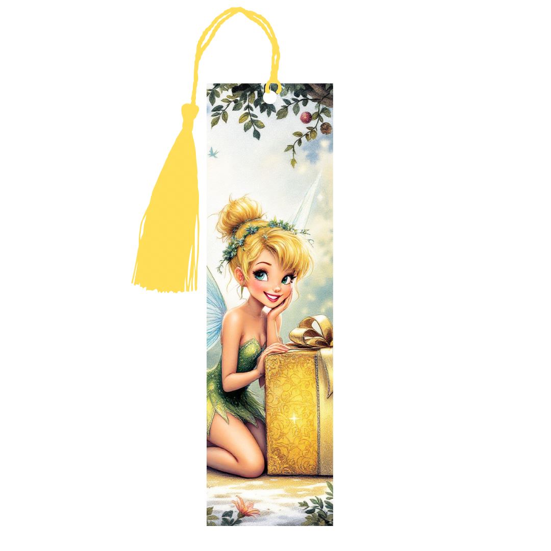 Fée Clochette - Marque-Pages avec prénom | Cadeau Marque-page Disney Shop | Anylem Beauty