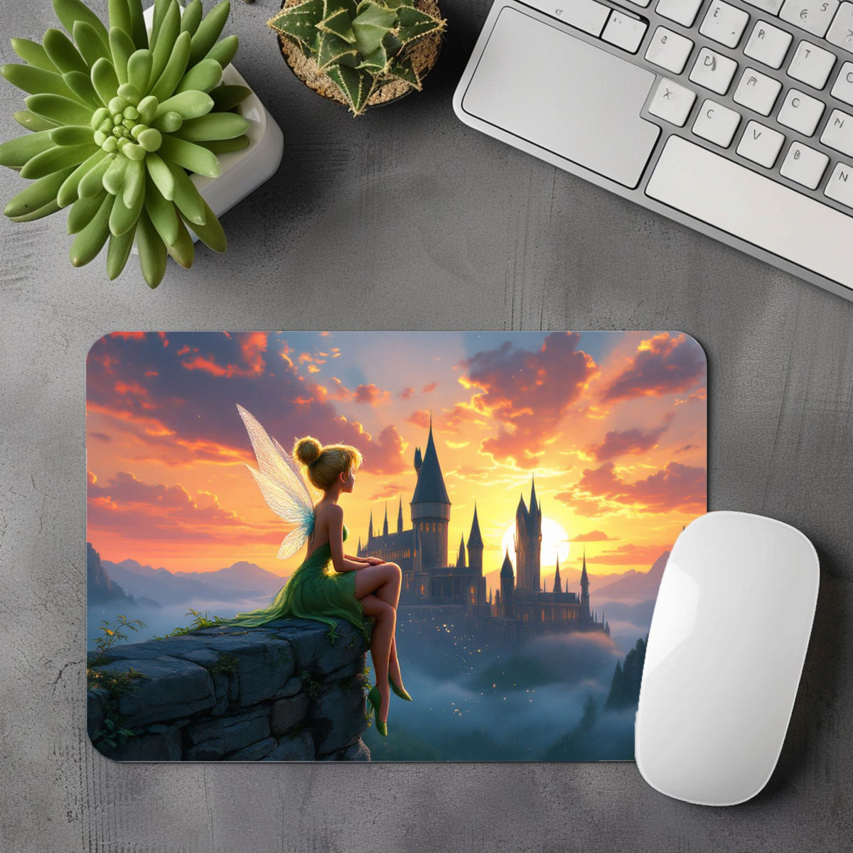 Fée Clochette - Tapis de souris | Couché de soleil à Poudlard Tapis de souris Disney Shop | Anylem Beauty