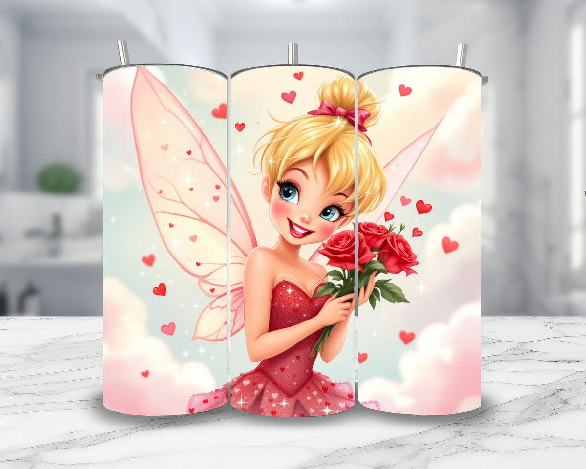 Fée Clochette - Thermos en acier inoxydable 600ml | St Valentin Thermos inoxydable Disney Shop | Anylem Beauty