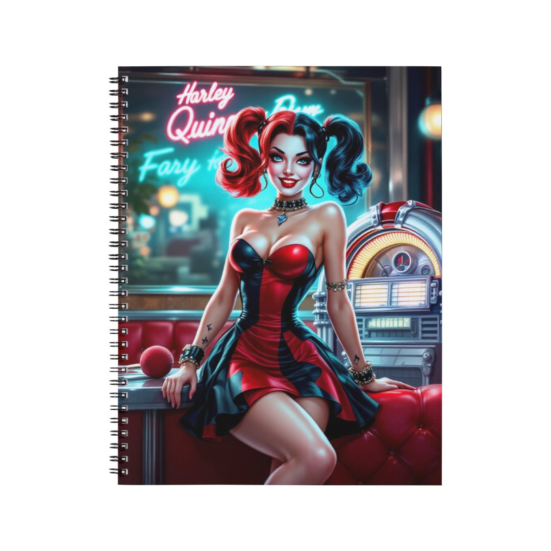 Harley Quinn - Carnet spirale A5 | Rockabilly Carnets et bloc-notes Disney Shop | Anylem Beauty