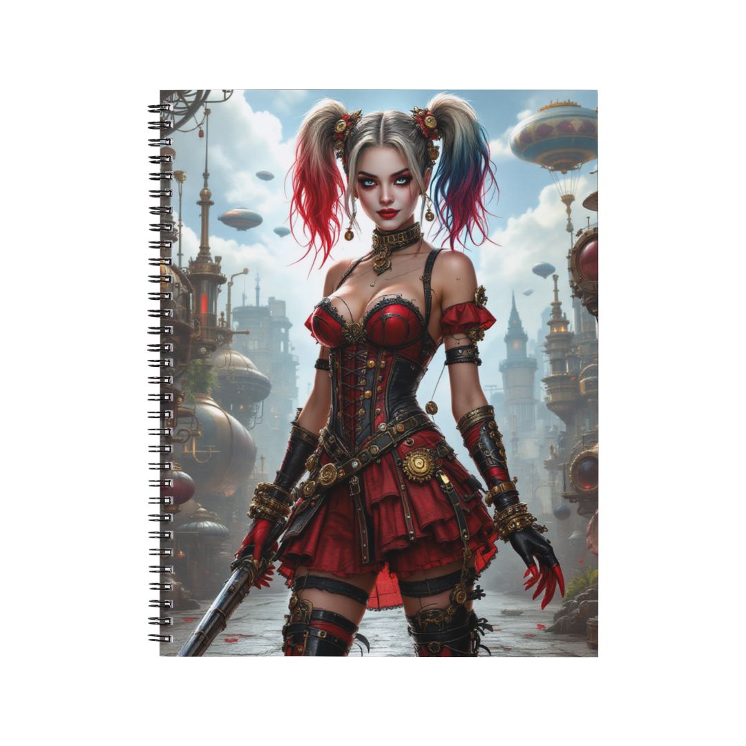Harley Quinn - Carnet spirale A5 | Steampunk Carnets et bloc-notes Disney Shop | Anylem Beauty