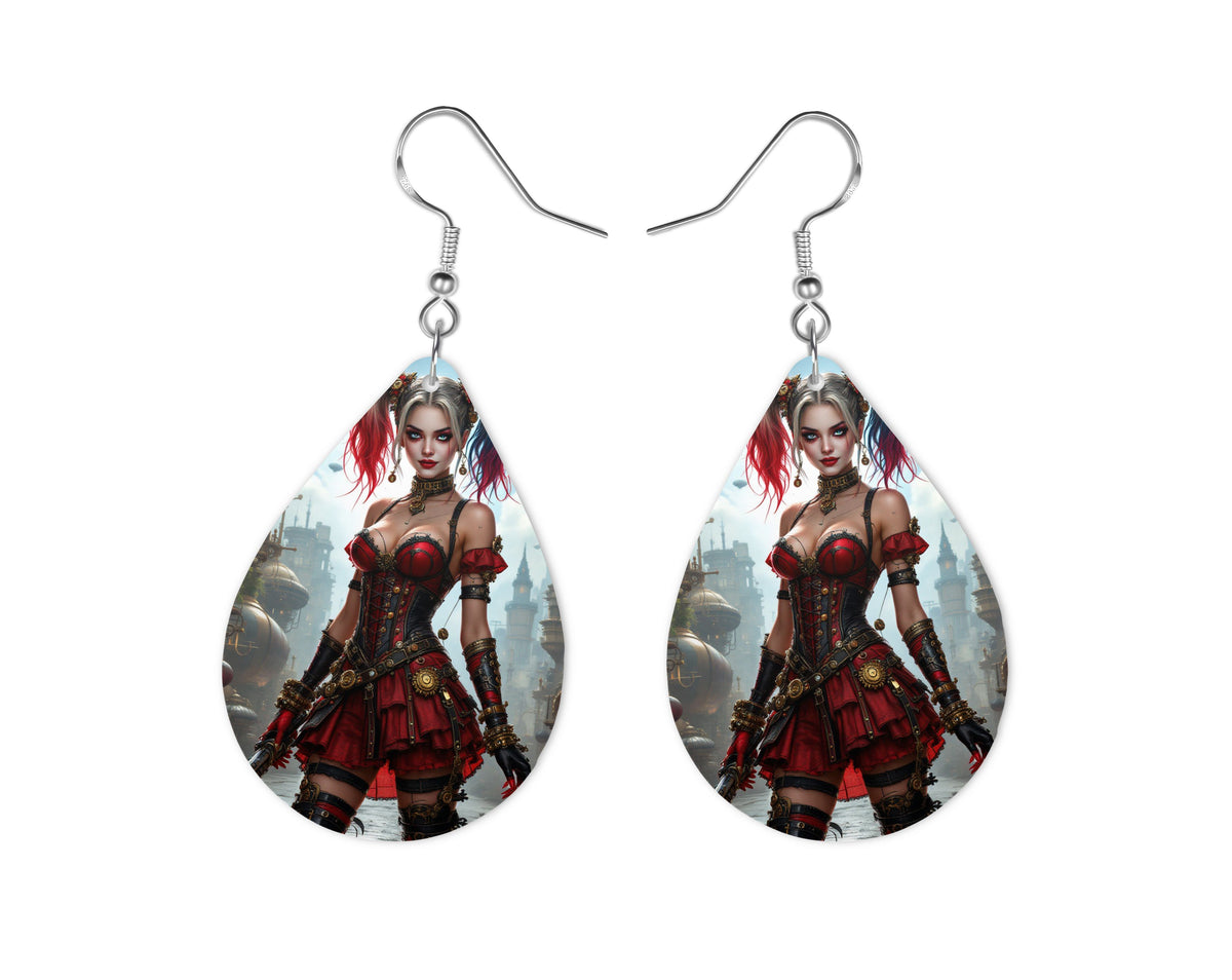 Harley Quinn - Personnalisation | Steampunk Personnalisation Disney Shop | Anylem Beauty Boucle d’oreilles