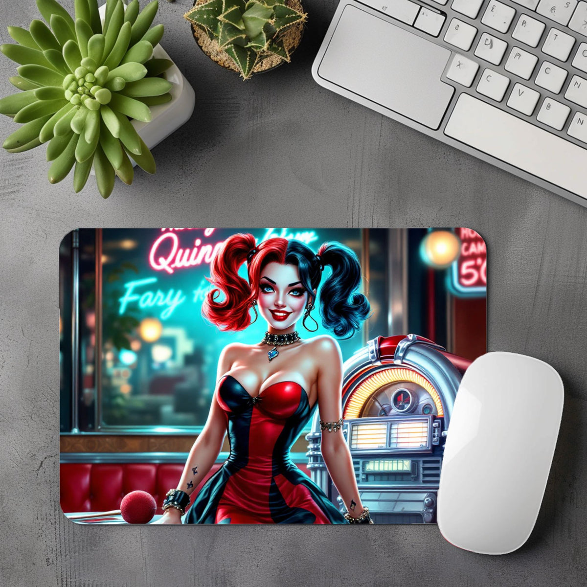 Harley Quinn - Tapis de souris | Rockabilly Tapis de souris Disney Shop | Anylem Beauty