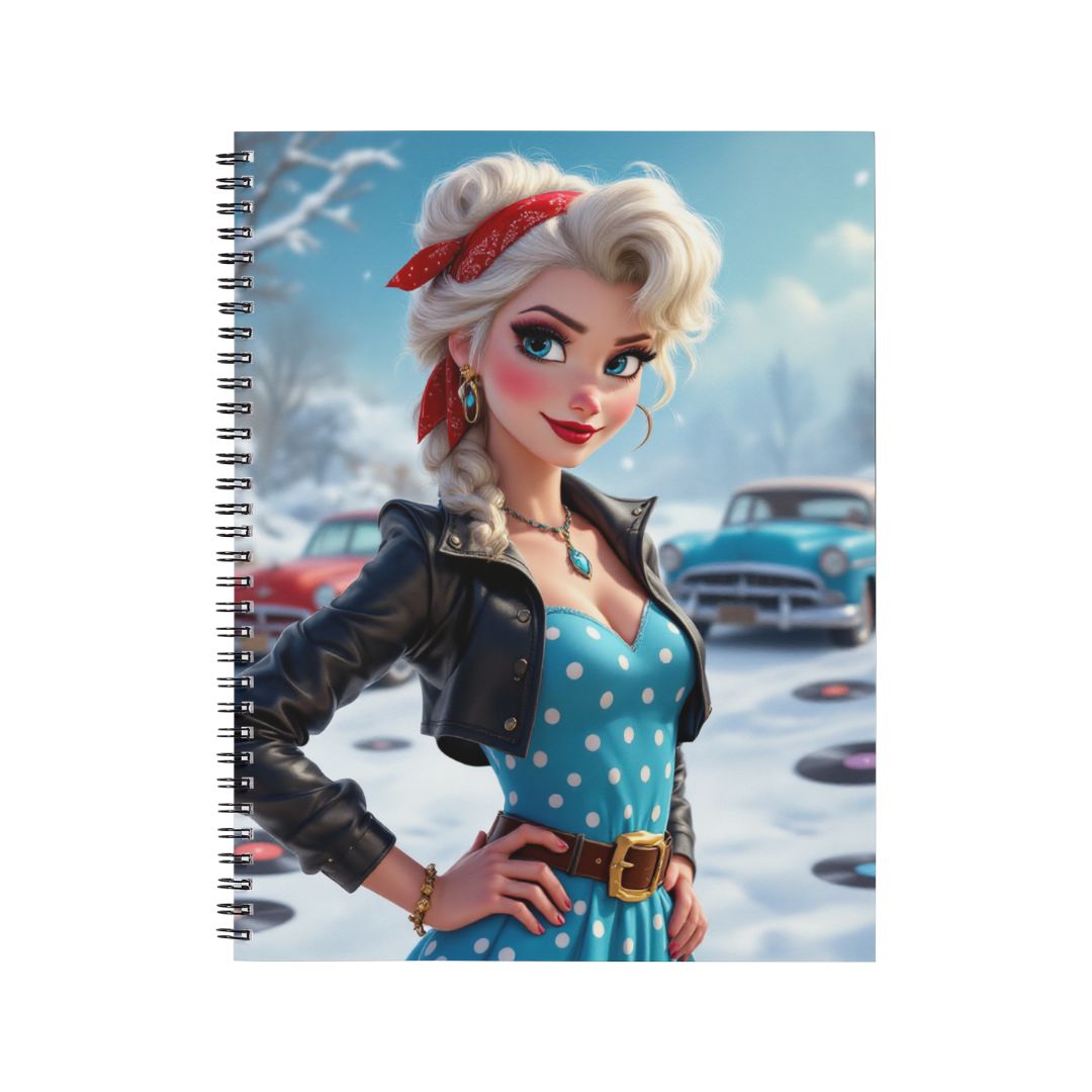La Reine des Neiges - Carnet spirale A5 | Rockabilly Carnets et bloc-notes Disney Shop | Anylem Beauty
