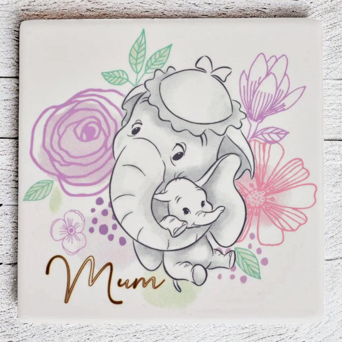 Disney - Lot de 2 Dessous de Verre Céramiques Arts de la Table WIDDOP and Co. Dumbo - Maman