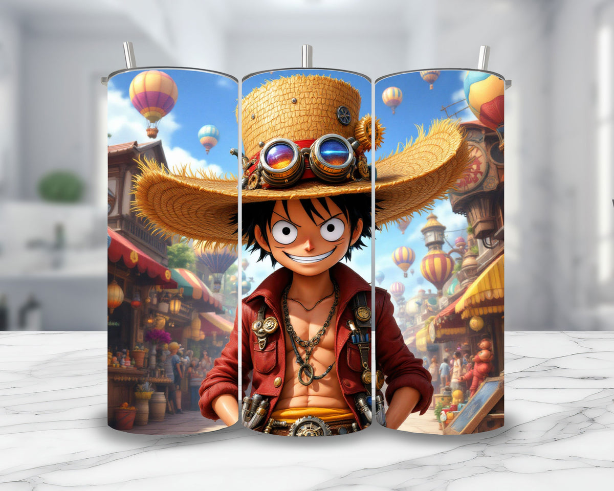Luffy - Thermos en acier inoxydable 600ml | Steampunk Thermos inoxydable Disney Shop | Anylem Beauty