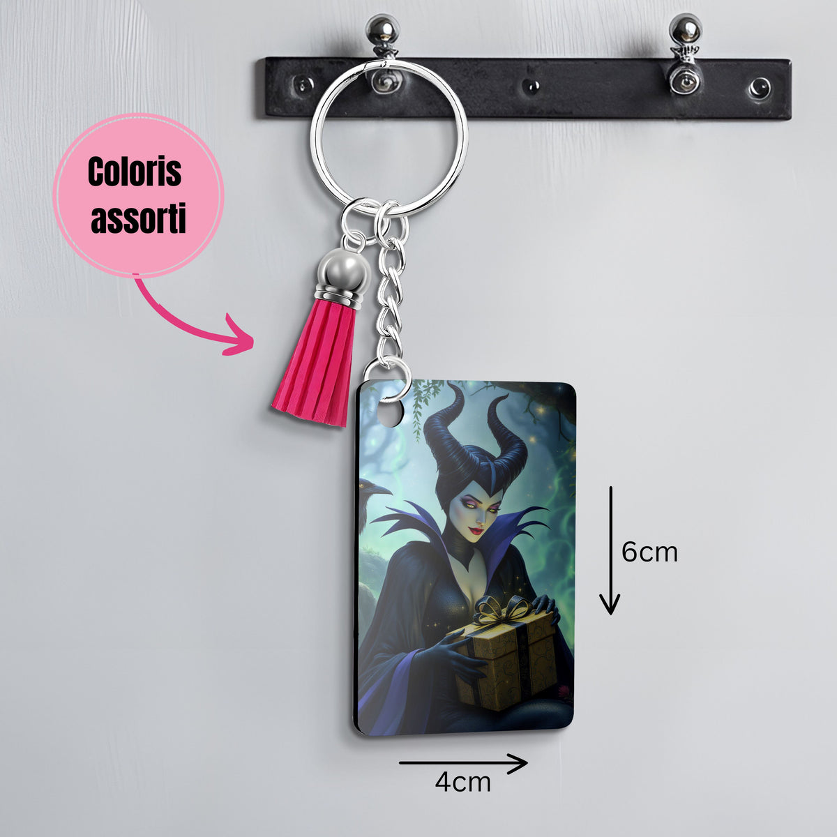 Maléfique - Porte Clé avec prénom | Cadeau Porte-clés Disney Shop | Anylem Beauty