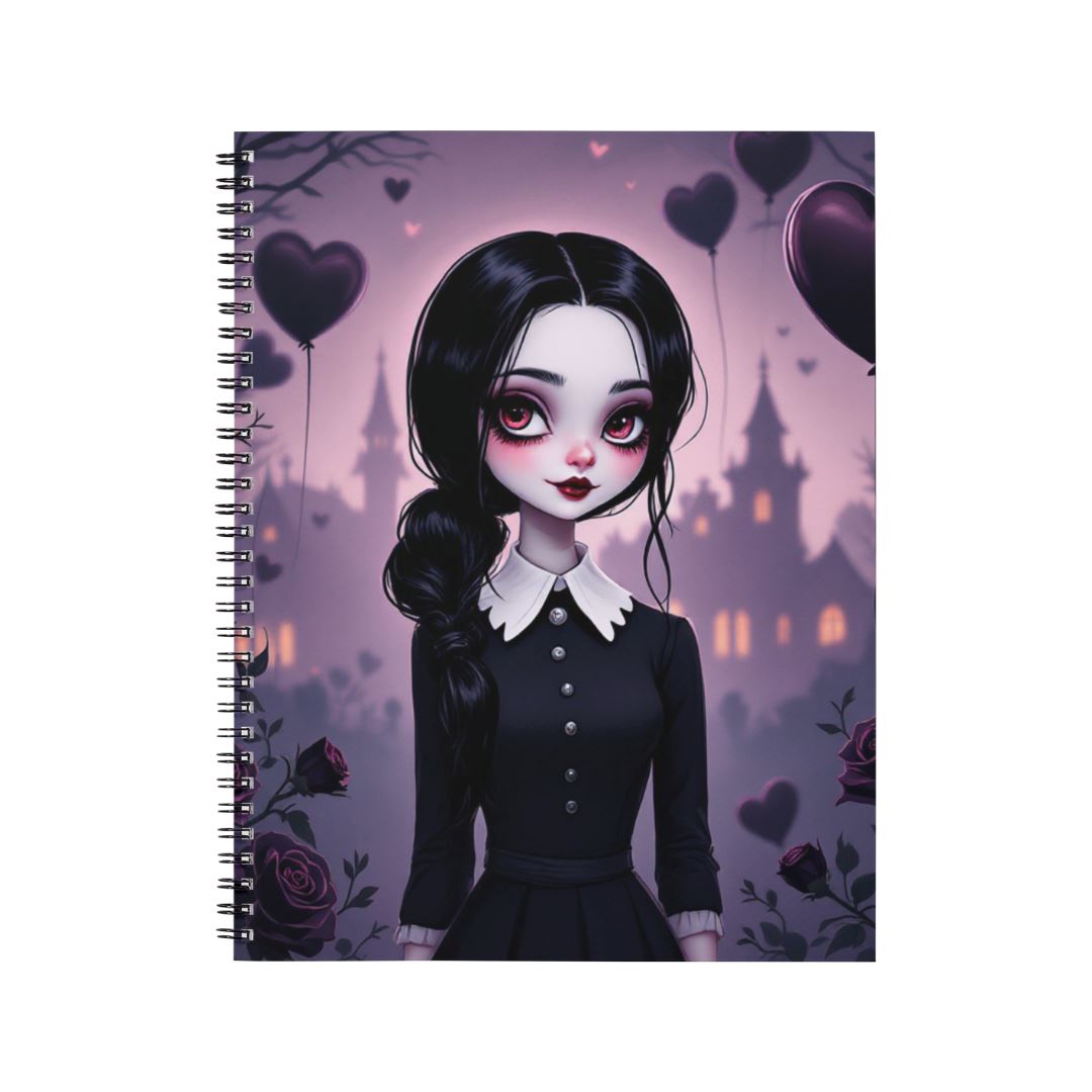 Mercredi - Carnet spirale A5 | St Valentin Carnets et bloc-notes Disney Shop | Anylem Beauty
