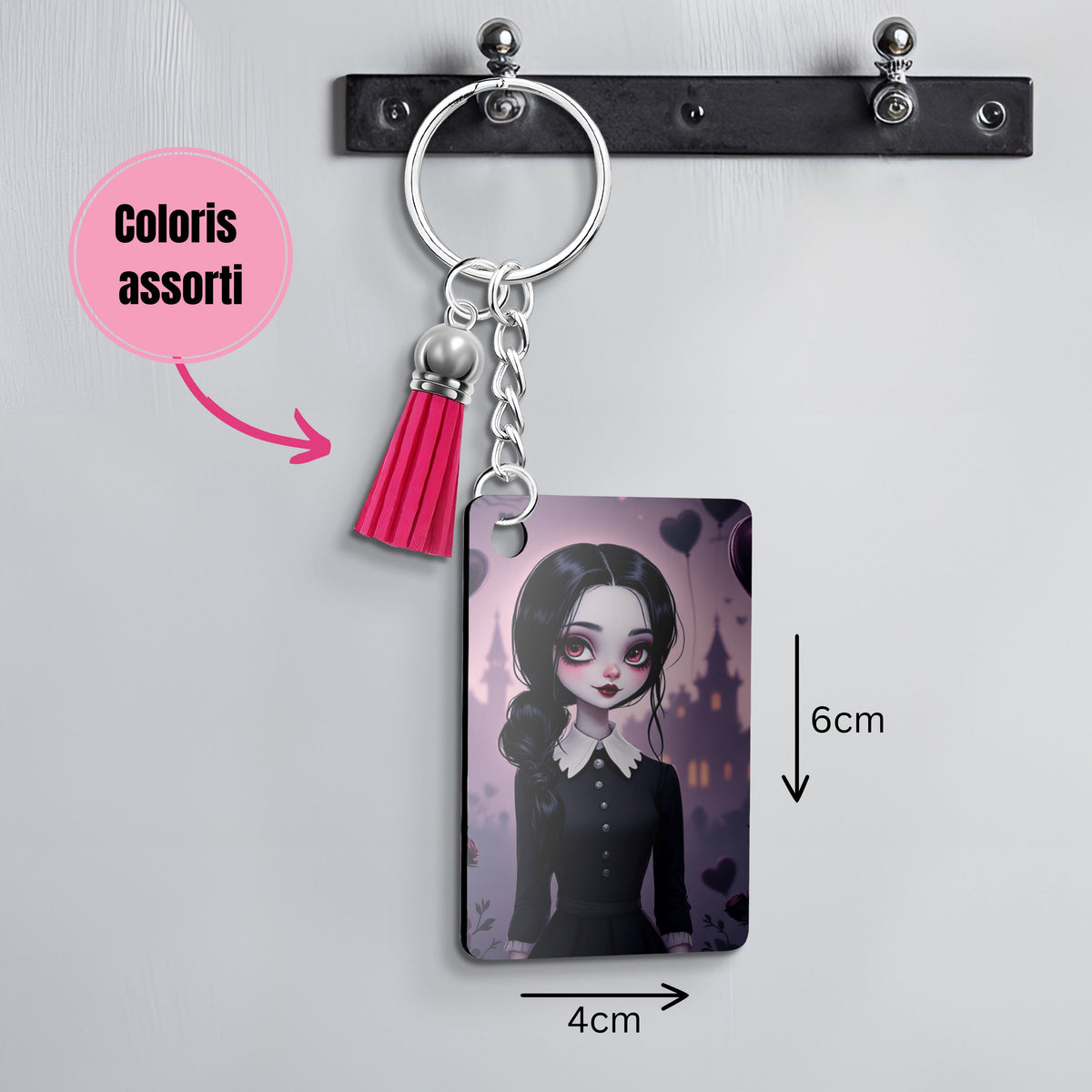 Mercredi - Porte Clé avec prénom | St Valentin Porte-clés Disney Shop | Anylem Beauty