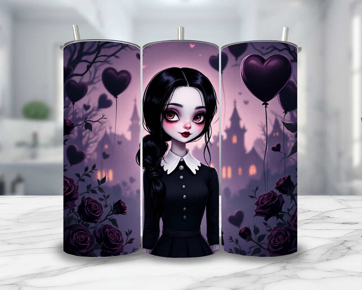 Mercredi - Thermos en acier inoxydable 600ml | St Valentin Thermos inoxydable Disney Shop | Anylem Beauty
