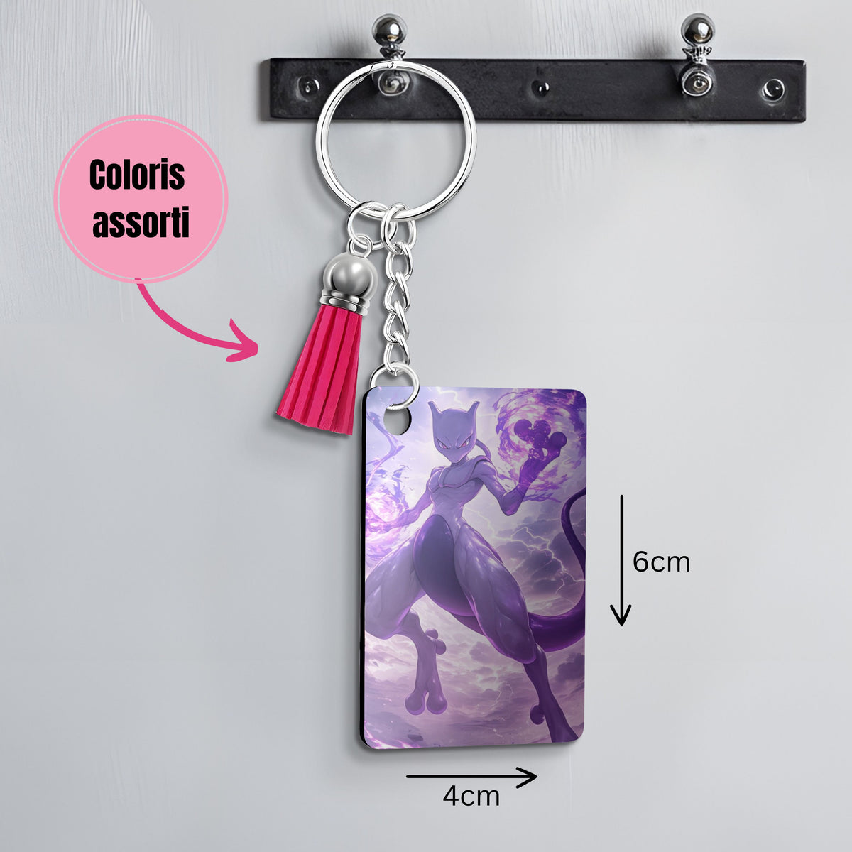 Mewtwo - Porte Clé avec prénom | Fusion Porte-clés Disney Shop | Anylem Beauty