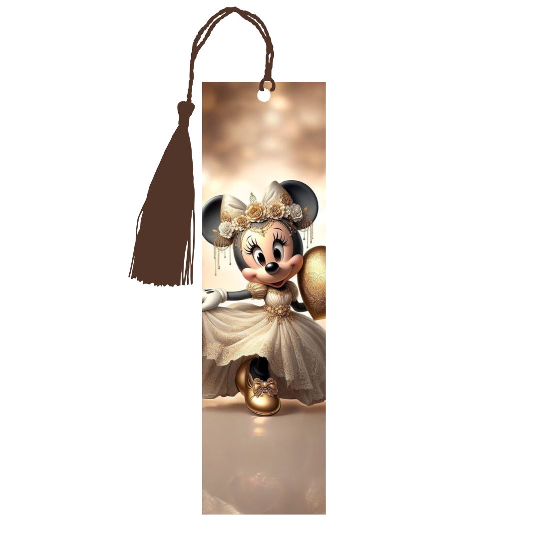 Minnie - Marque-Pages avec prénom | Or Marque-page Disney Shop | Anylem Beauty