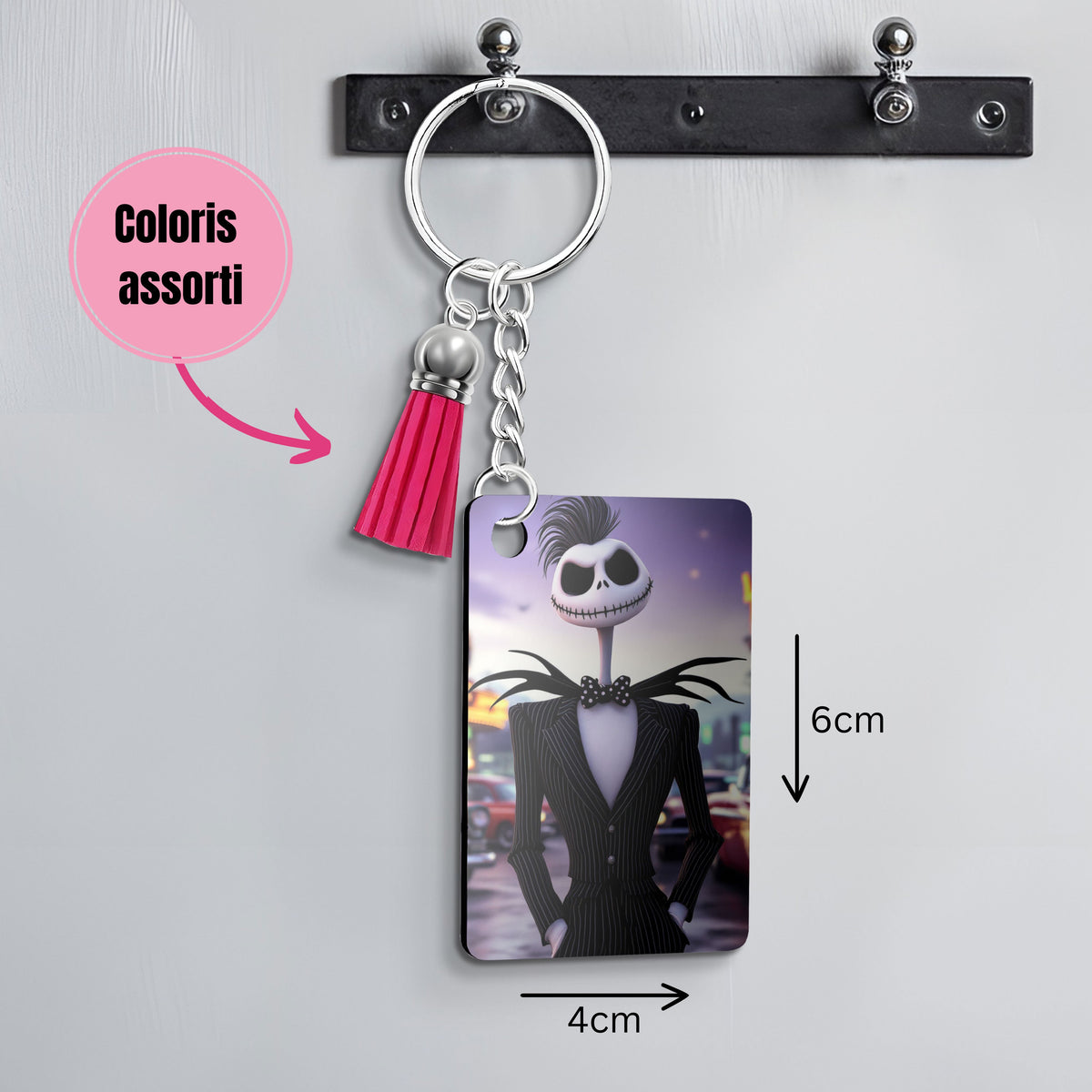 Mr Jack - Porte Clé avec prénom | Rockabilly Porte-clés Disney Shop | Anylem Beauty