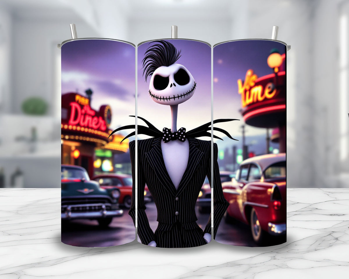 Mr Jack - Thermos en acier inoxydable 600ml | Rockabilly Thermos inoxydable Disney Shop | Anylem Beauty