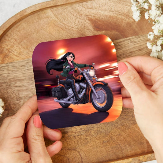 Mulan - Dessous de verre | Biker Dessous de verres Disney Shop | Anylem Beauty