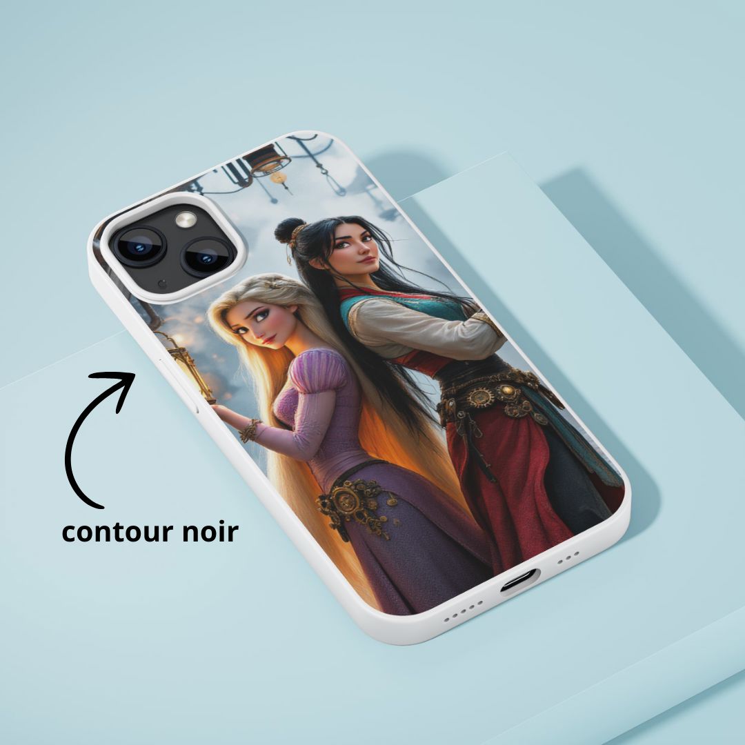 Mulan x Raiponce - Coque de téléphone | Steampunk Coque de téléphone Disney Shop | Anylem Beauty