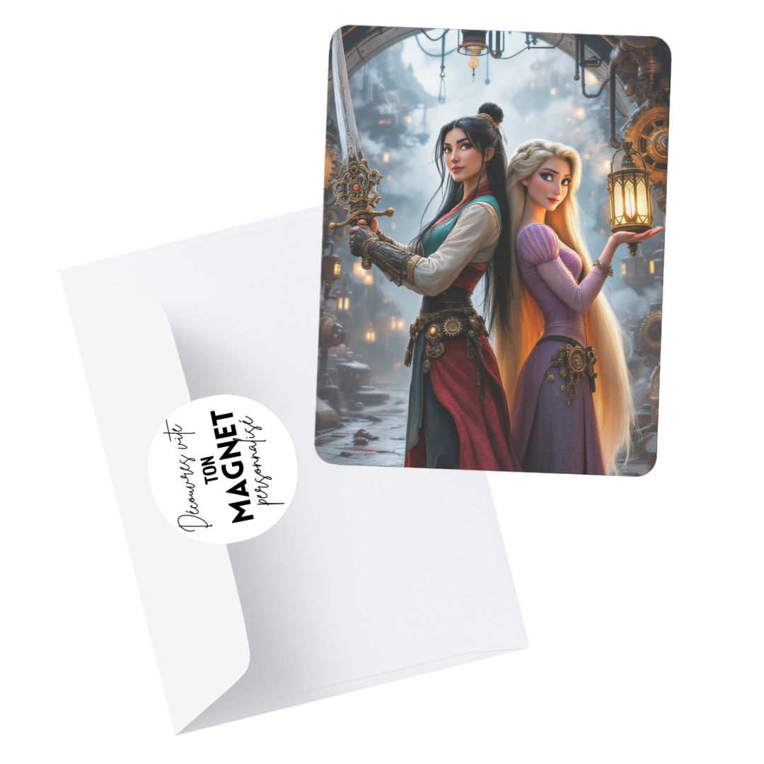 Mulan x Raiponce - Magnet | Steampunk Magnet Disney Shop | Anylem Beauty