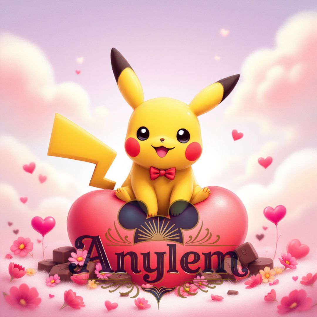 Pikachu - Personnalisation | St Valentin Personnalisation Disney Shop | Anylem Beauty