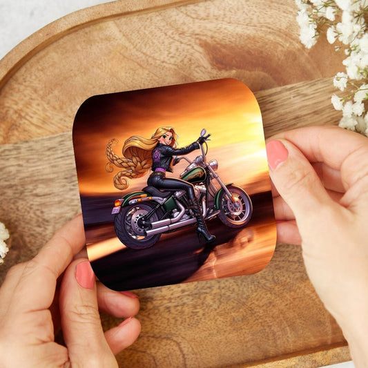 Raiponce - Dessous de verre | Biker Dessous de verres Disney Shop | Anylem Beauty