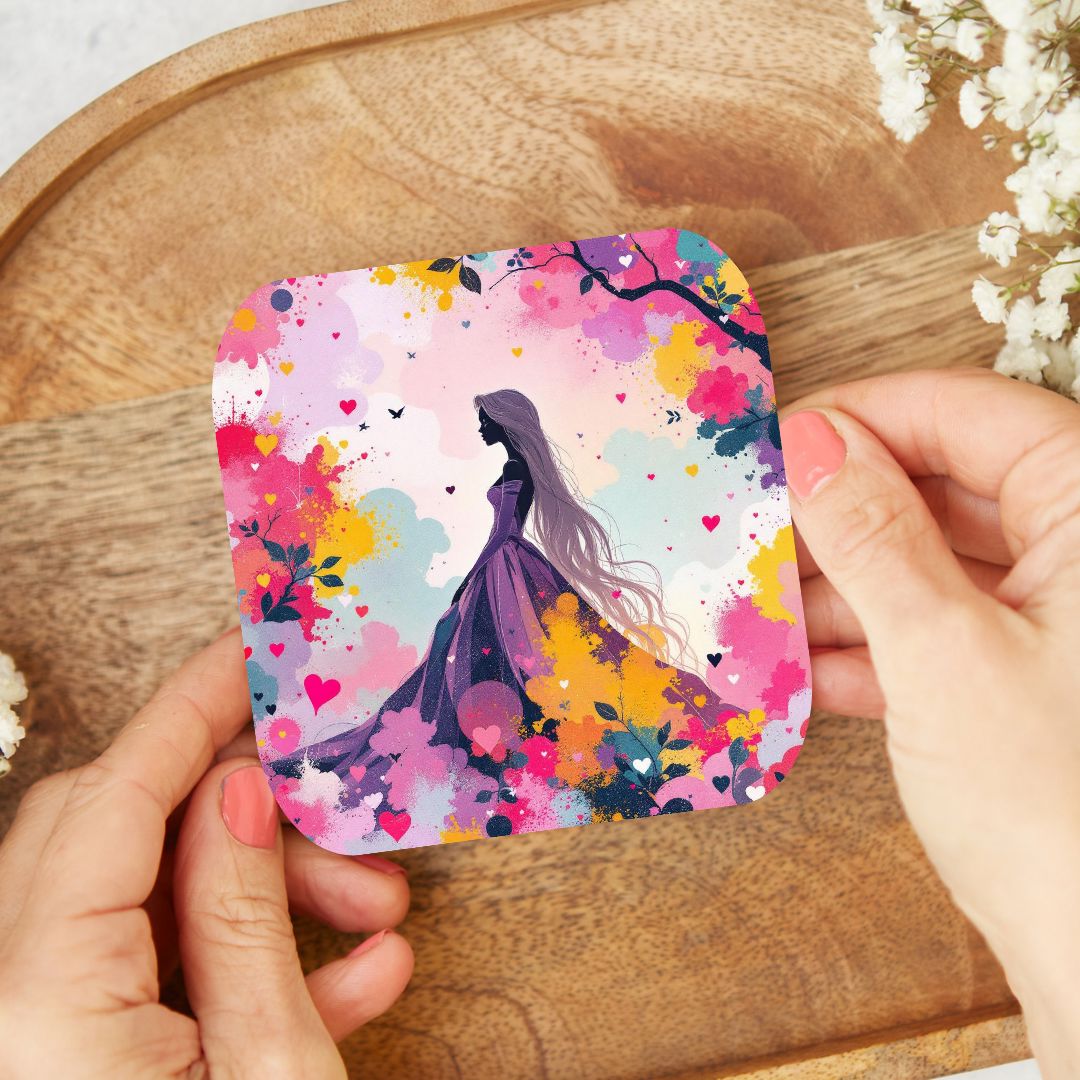 Raiponce - Personnalisation | Aquarelle Personnalisation Disney Shop | Anylem Beauty Dessous de verres