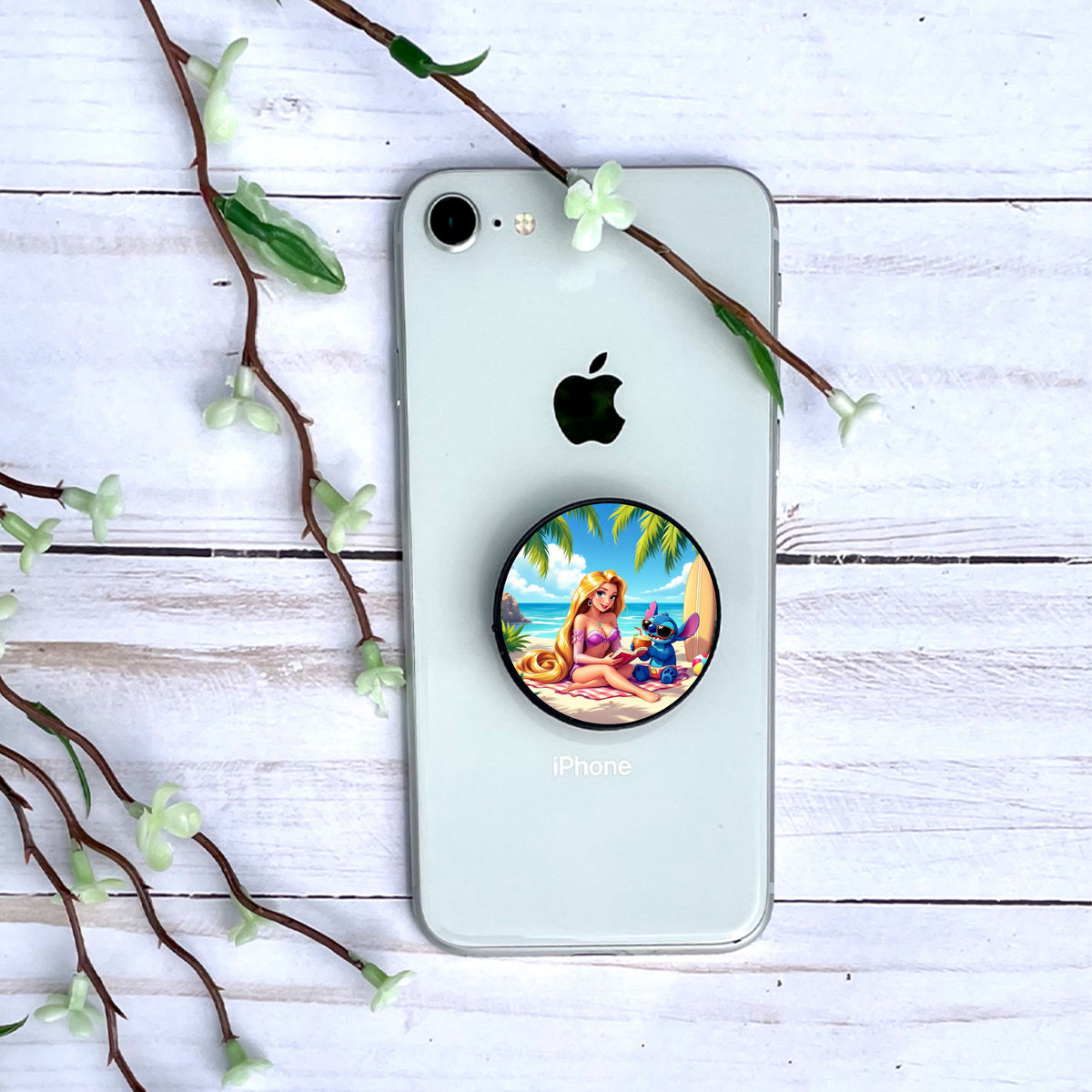 Raiponce x Stitch - Personnalisation | Plage Personnalisation Disney Shop | Anylem Beauty Phone grip