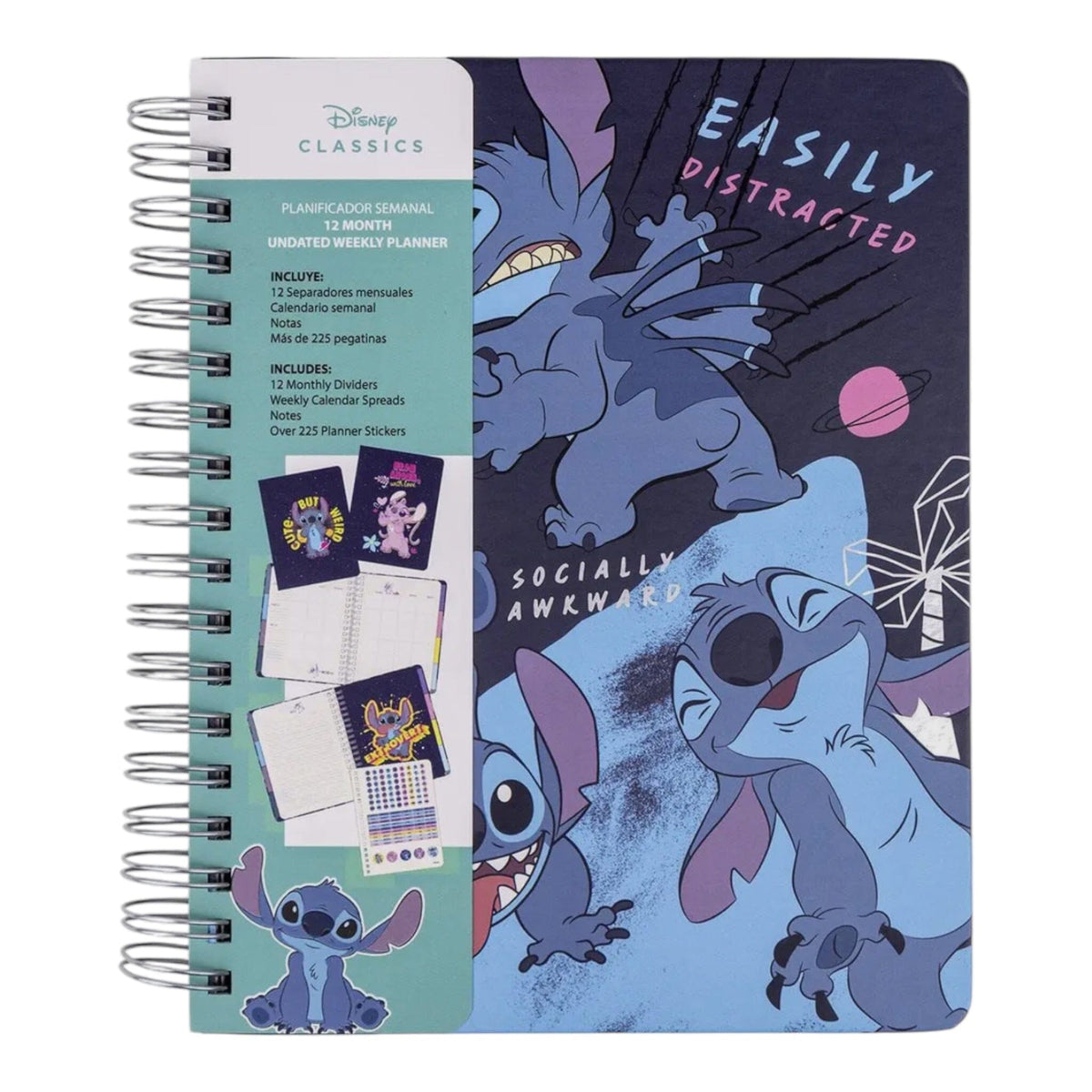 Stitch - Agenda Hebdomadaire avec intercalaire Papeterie Mastoys