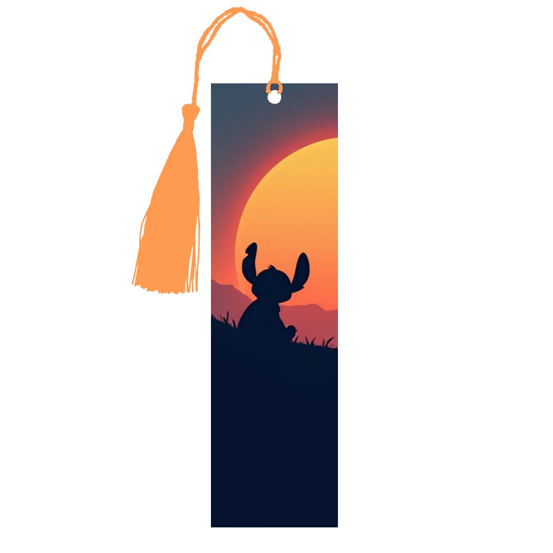 Stitch - Marque-Pages avec prénom | Couché de Soleil Marque-page Disney Shop | Anylem Beauty