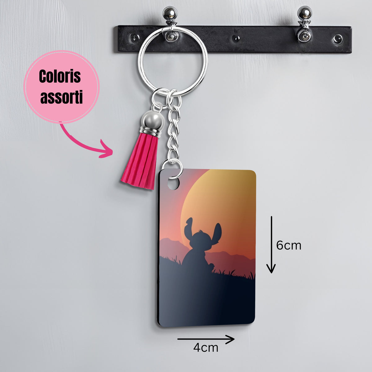 Stitch - Porte Clé avec prénom | Couché de Soleil Porte-clés Disney Shop | Anylem Beauty