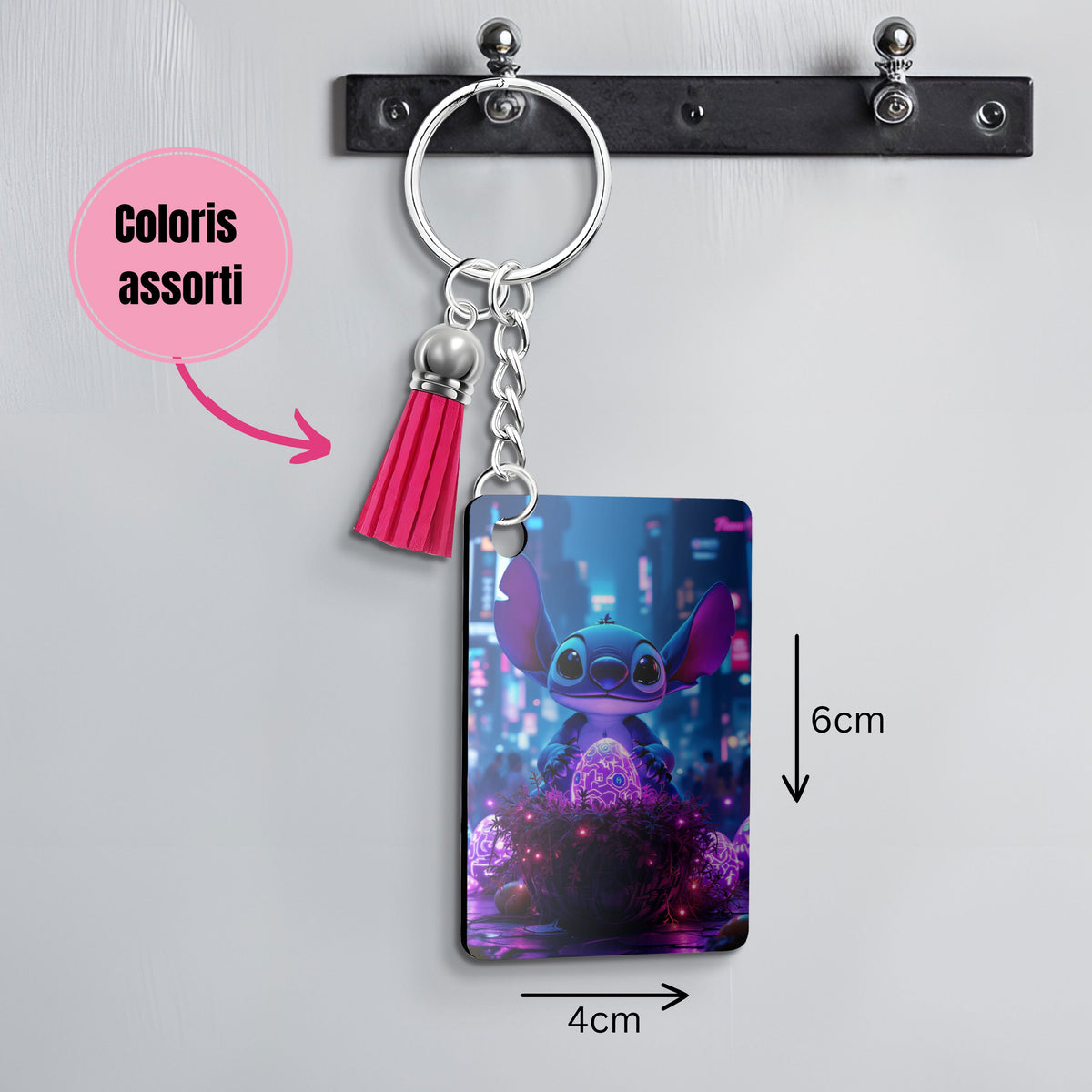 Stitch - Porte Clé avec prénom | Pâques Porte-clés Disney Shop | Anylem Beauty