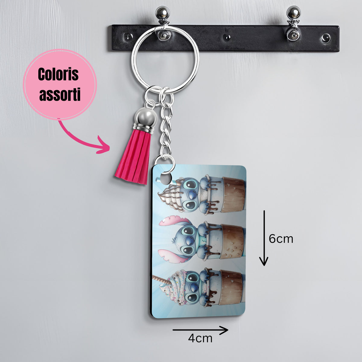 Stitch - Porte Clé avec prénom | Triple Milkshake Porte-clés Disney Shop | Anylem Beauty