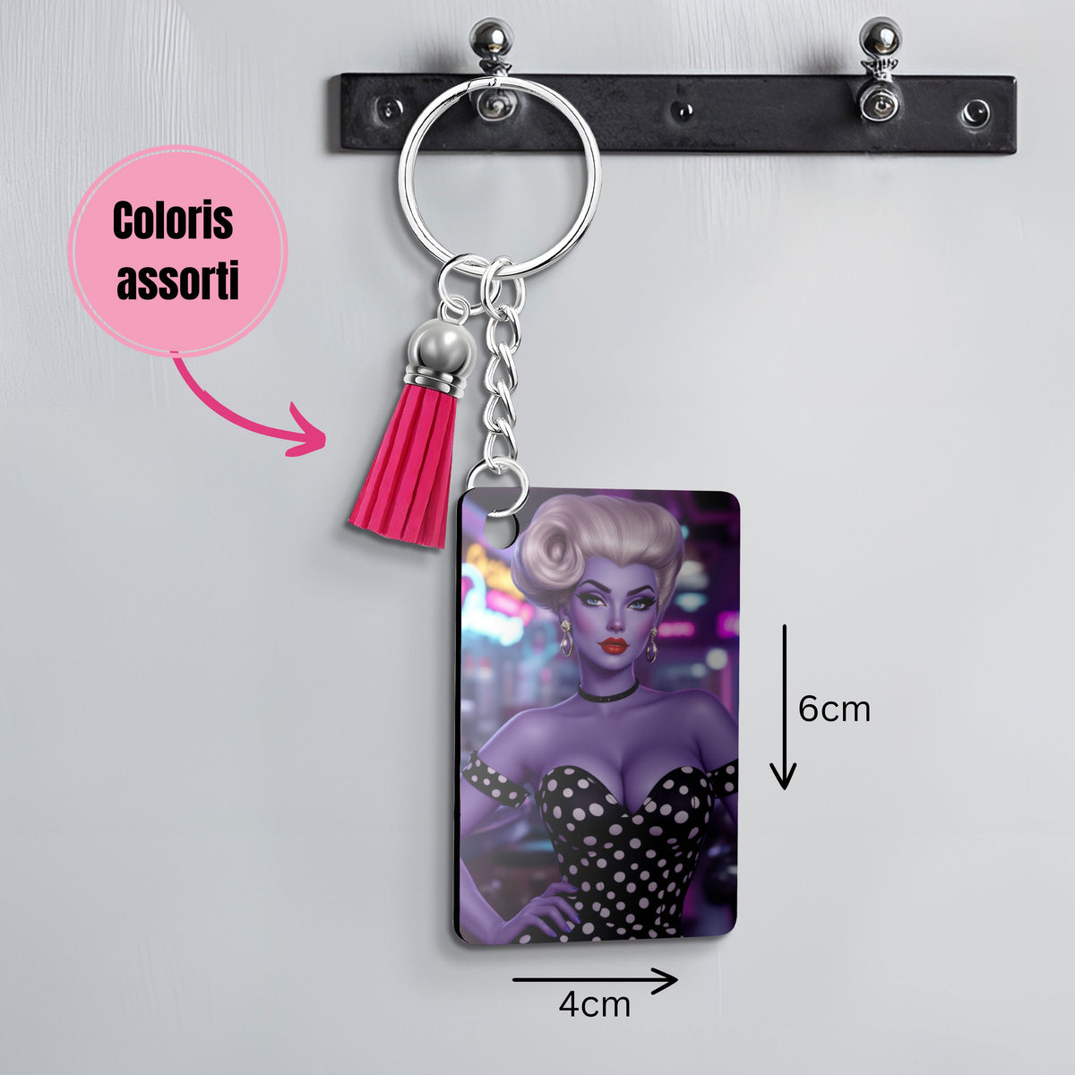 Ursula - Porte Clé avec prénom | Rockabilly Porte-clés Disney Shop | Anylem Beauty