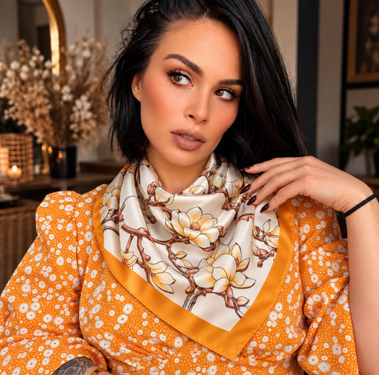 Foulard carré - Orangeade
