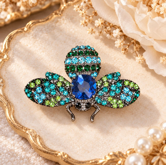 Broche - Abeille verte