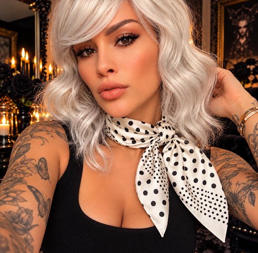 Foulard carré - Petits pois