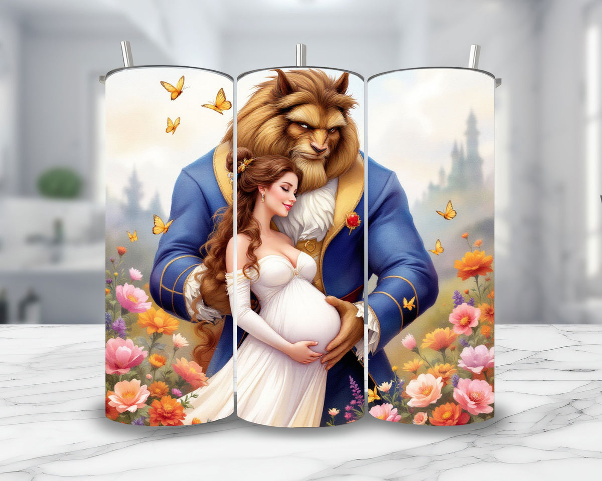 Belle & la Bête - Thermos en acier inoxydable 600ml | Grossesse Thermos inoxydable Disney Shop | Anylem Beauty 