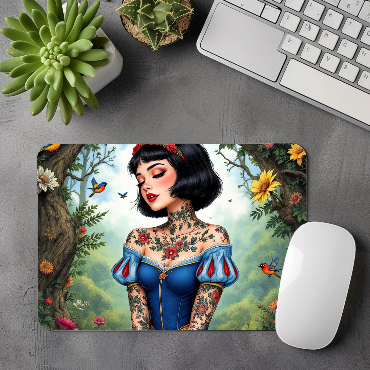 Blanche Neige - Tapis de souris | Tatouage Tapis de souris Disney Shop | Anylem Beauty 