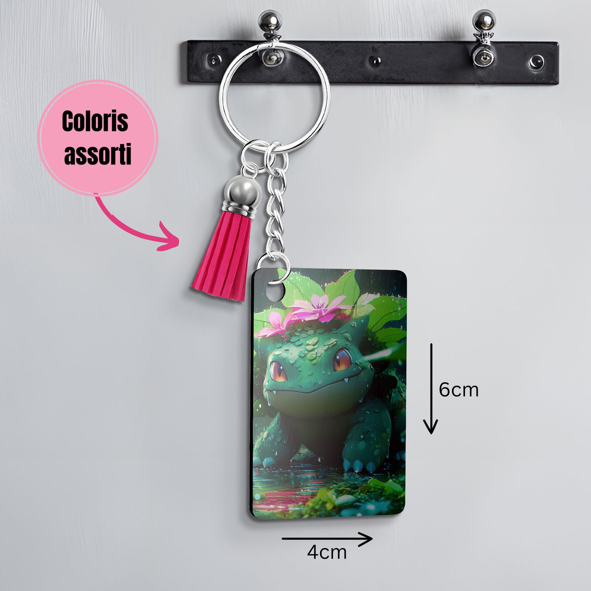Bulbizarre - Porte Clé avec prénom | Rosé Porte-clés Disney Shop | Anylem Beauty 