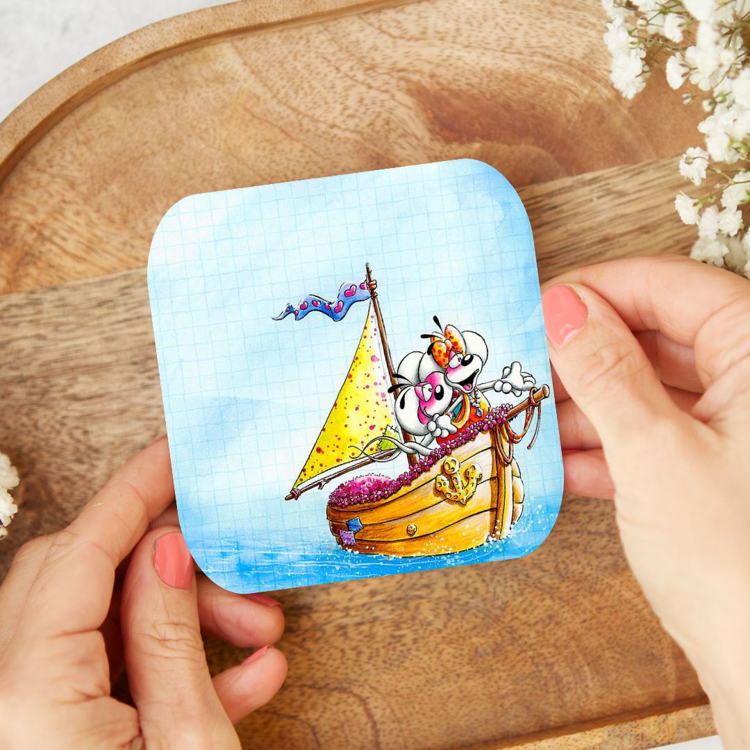 Diddl & Diddlina - Dessous de verre | Bateau Dessous de verres Disney Shop | Anylem Beauty 
