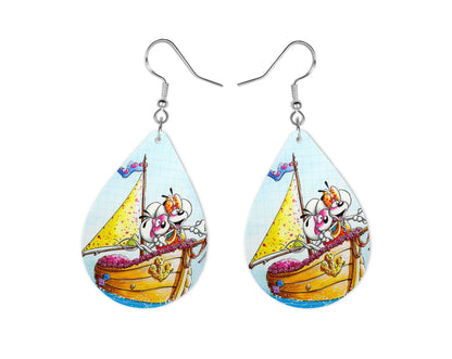 Diddl & Diddlina - Personnalisation | Bâteau Personnalisation Disney Shop | Anylem Beauty Boucle d’oreilles 