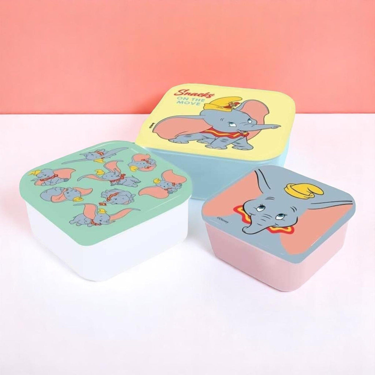 Dumbo - 3 Boîtes à Goûters/Snacks/Lunchs Boîtes à snacks Disney Shop | Anylem Beauty 